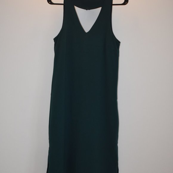 Crepe Dress | Forest Green | Size Small - Picture 7 of 8